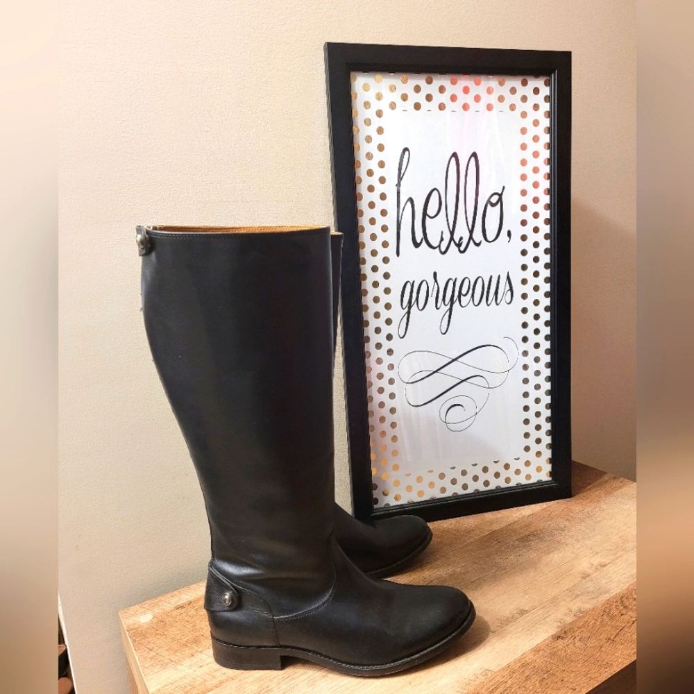 Frye Melissa button back zip riding boots